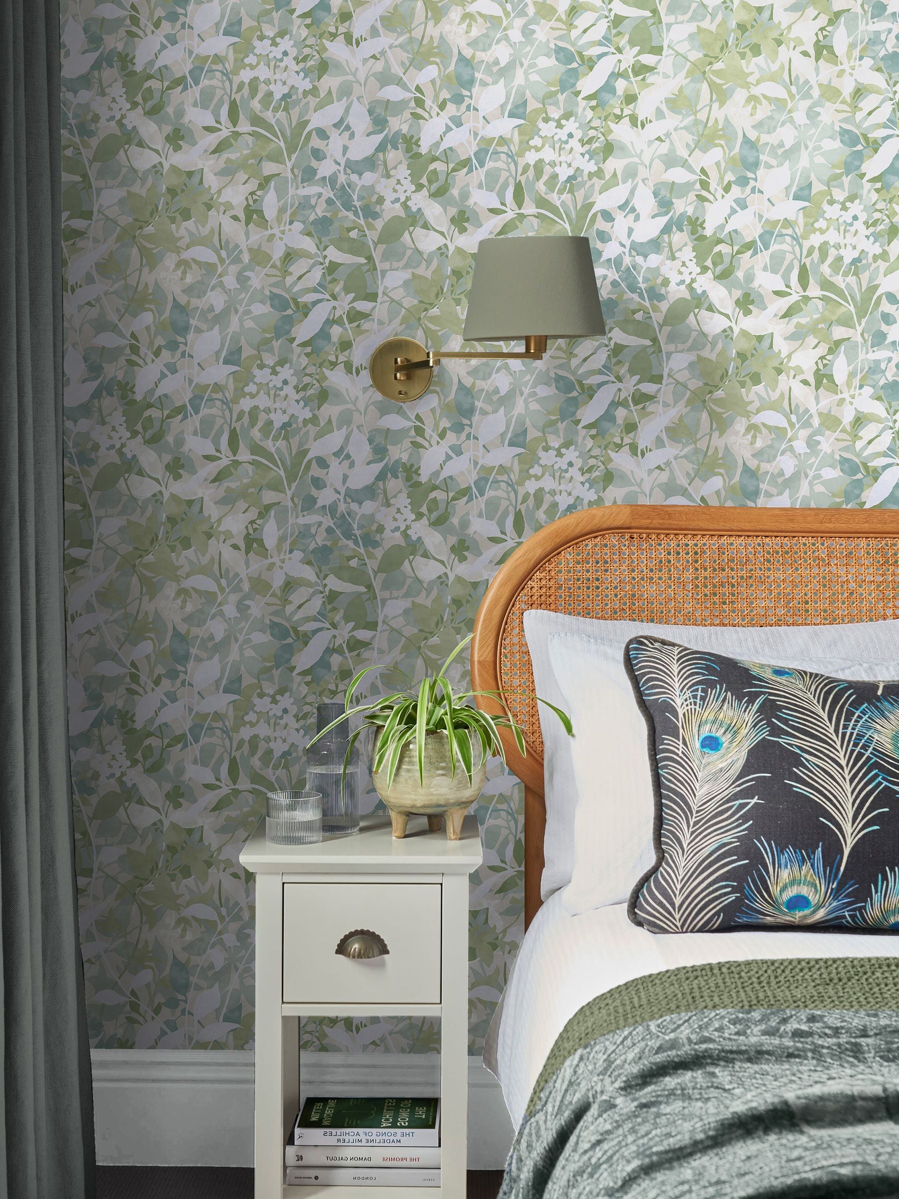 Graham & Brown Sage Fleur wallpaper sample A4, UK version