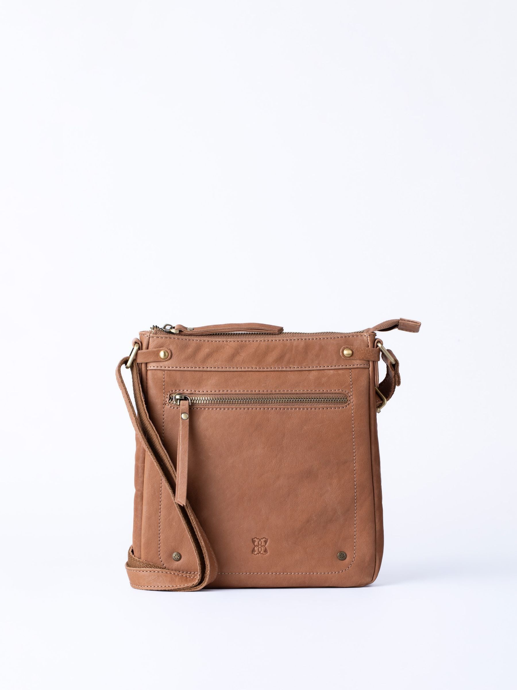 Lakeland Leather Taupe Harstone Cross Body Bag