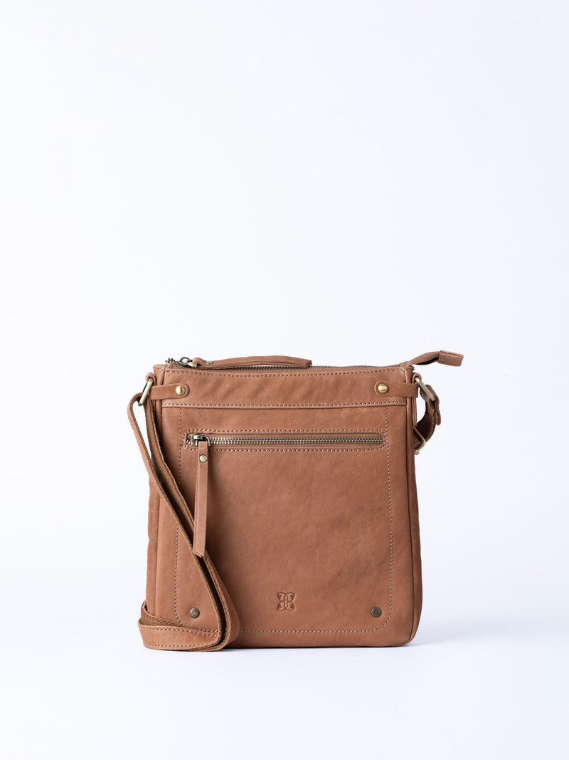 Lakeland Leather Taupe Harstone Cross Body Bag