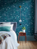 Graham & Brown wallpaper sample Denim Flower Press A4, UK version