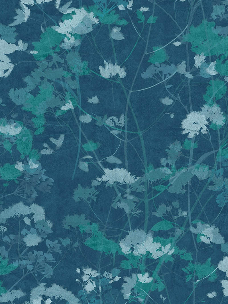 Graham & Brown wallpaper sample Denim Flower Press A4, UK version