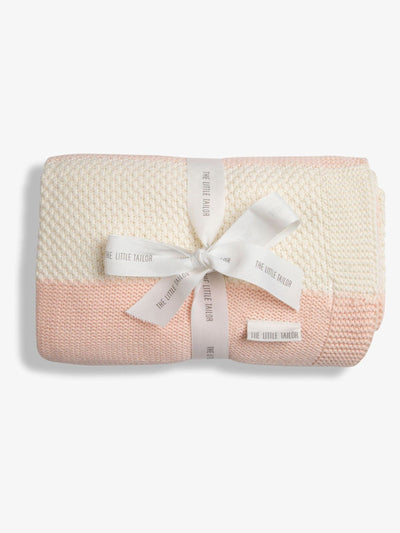 Next The Little Tailor Pink 100% Cotton Textured Stripe Shawl Blanket 104cm x 85cm- Buy online at McGrocer