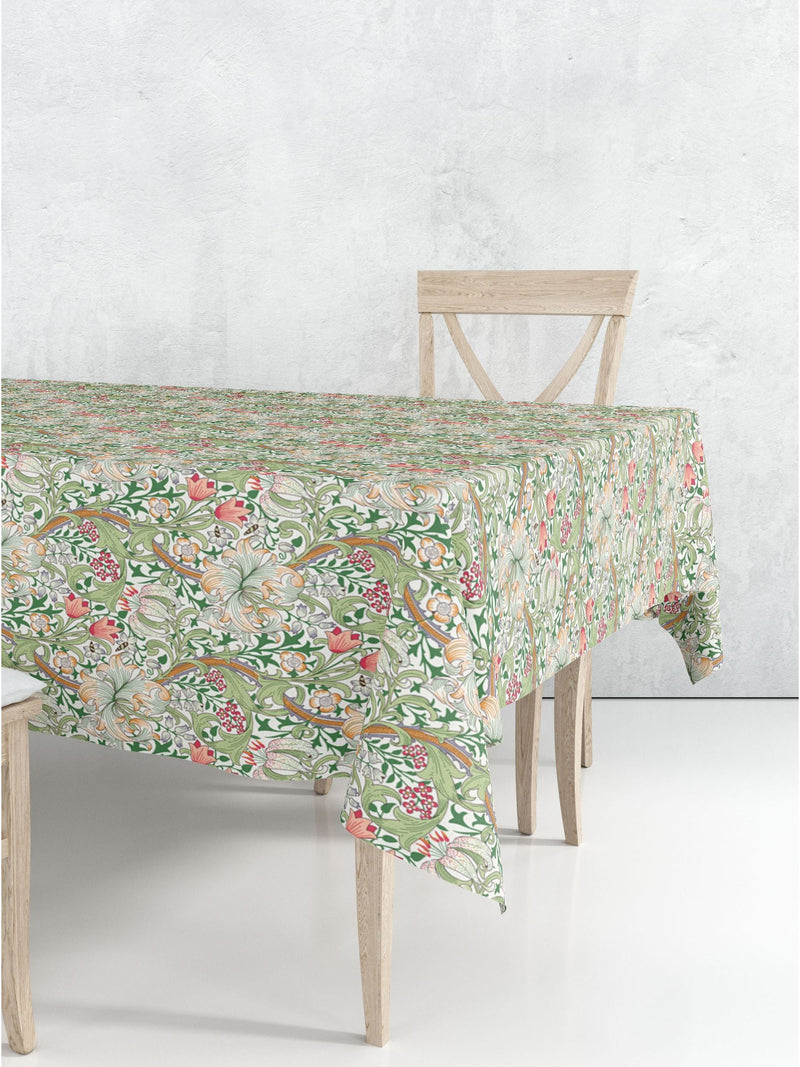 William Morris Gallery Golden Lily cotton tablecloth (British brand)