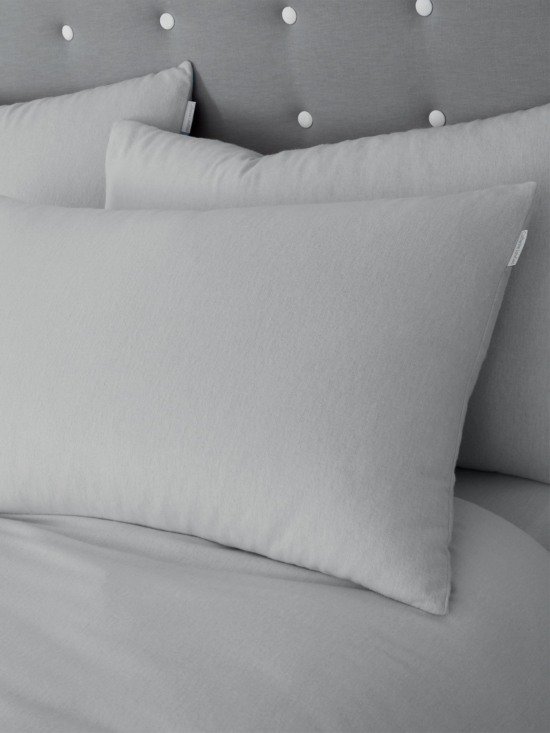 Catherine Lansfield Set of 2 Chambray Blue 100% Cotton Pillowcases 50x75 cm