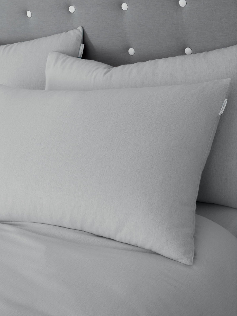 Catherine Lansfield Set of 2 Chambray Blue 100% Cotton Pillowcases 50x75 cm