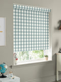 Sophie Allport Teal Blue Gingham roller blinds, UK version