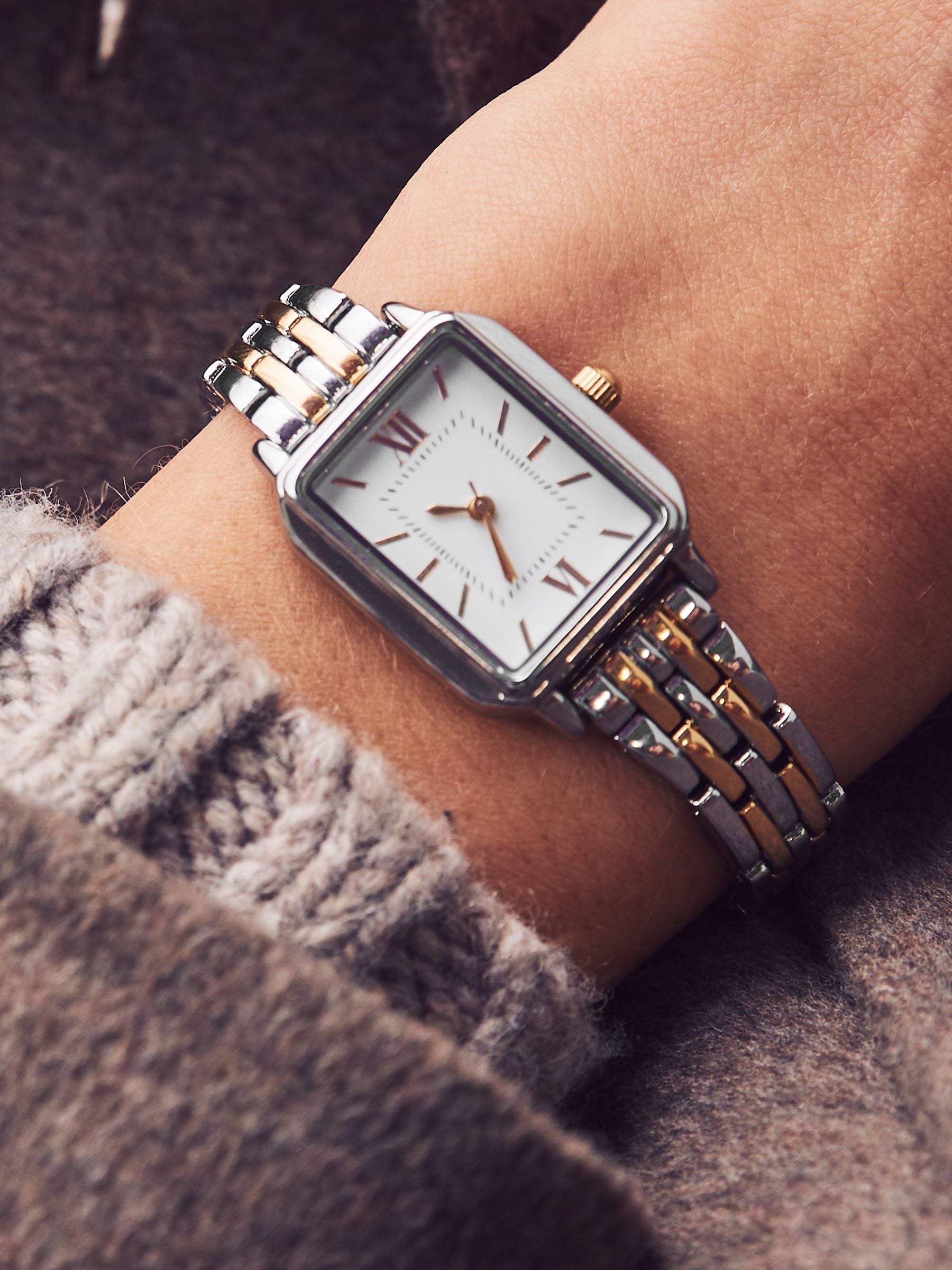 Bracelet watch gold silver tone 2cm, UK version