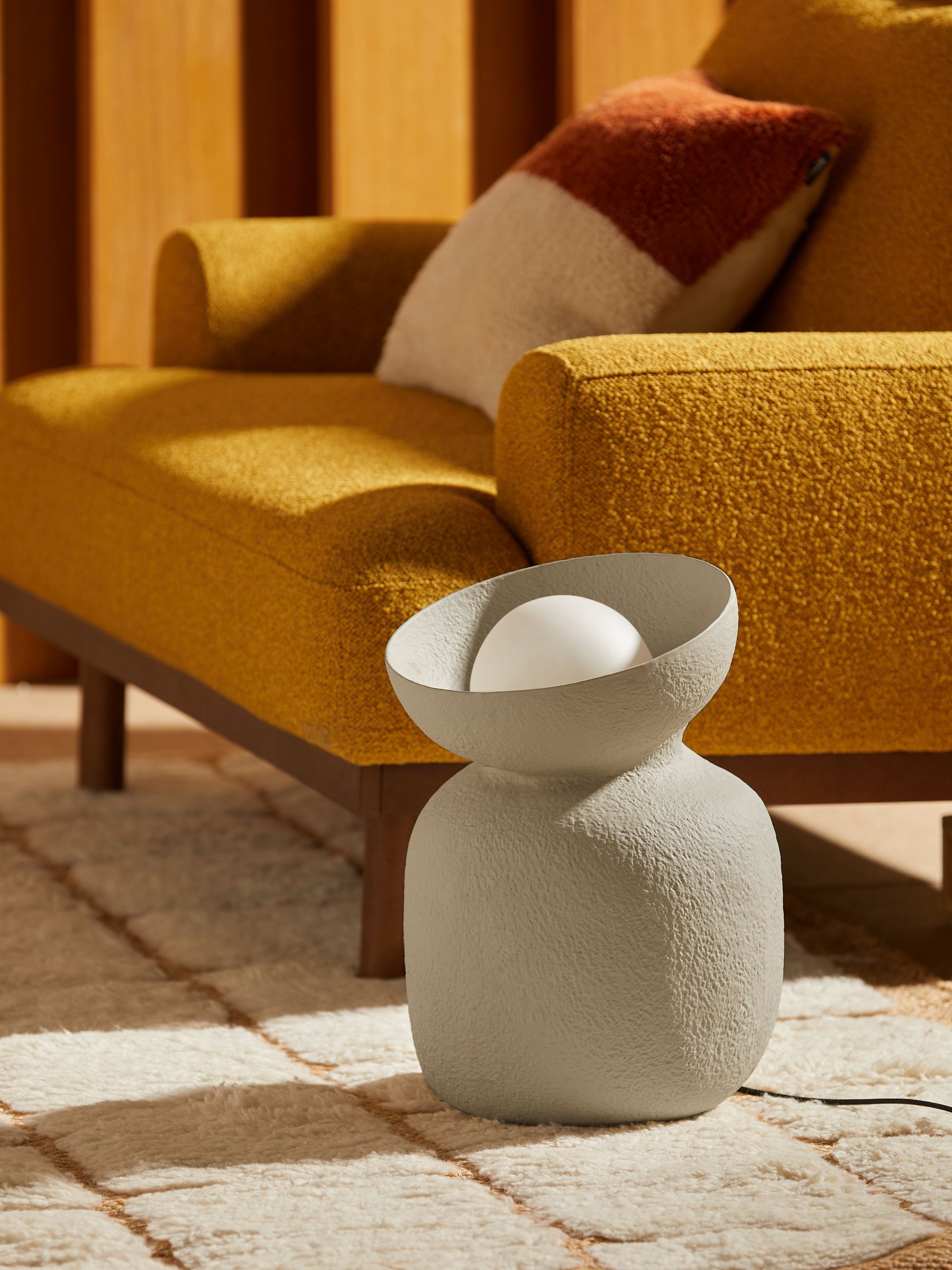 MADE.COM cream Vera floor lamp 46.5cm, imported from the UK