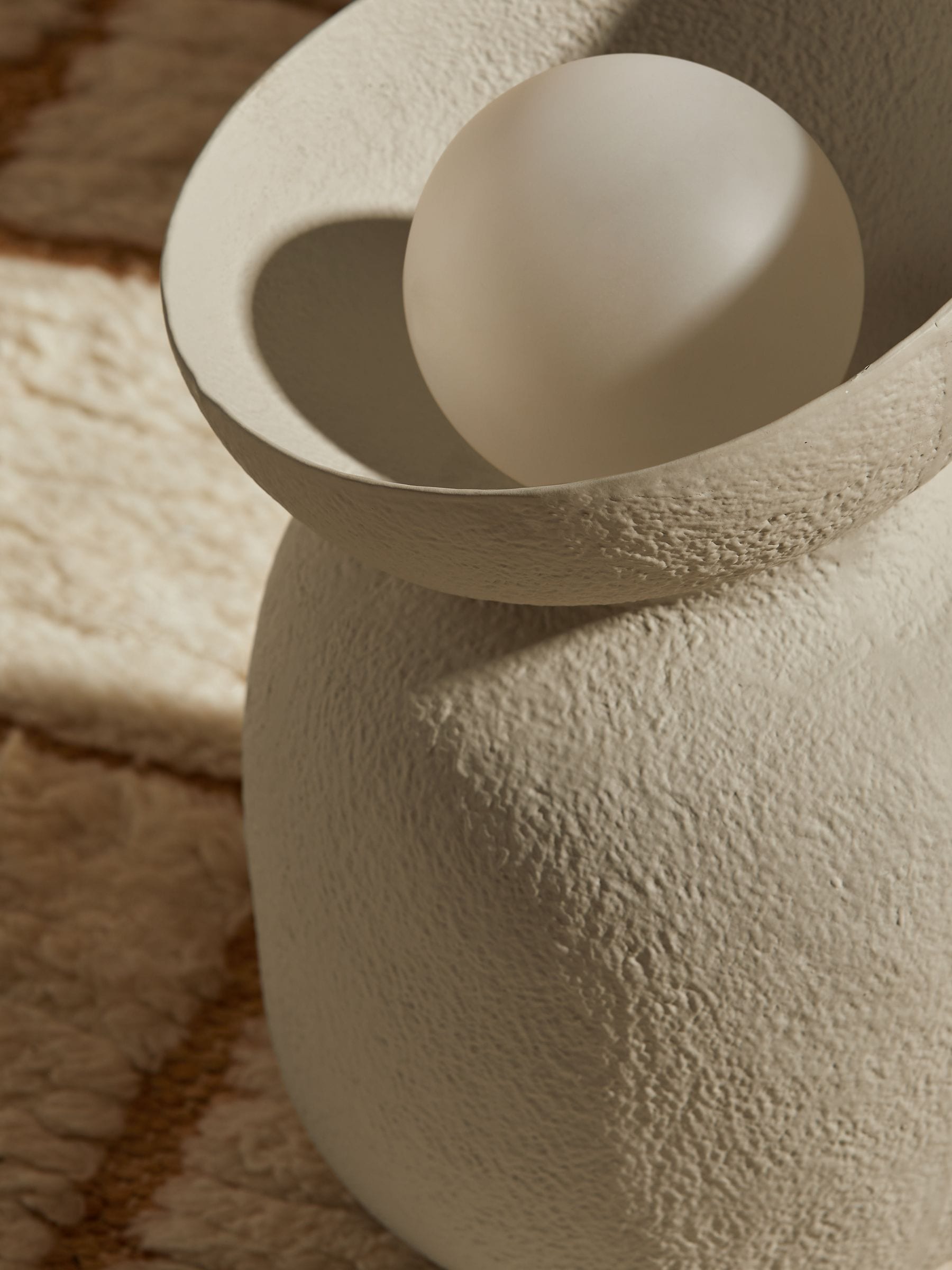 MADE.COM cream Vera floor lamp 46.5cm, imported from the UK