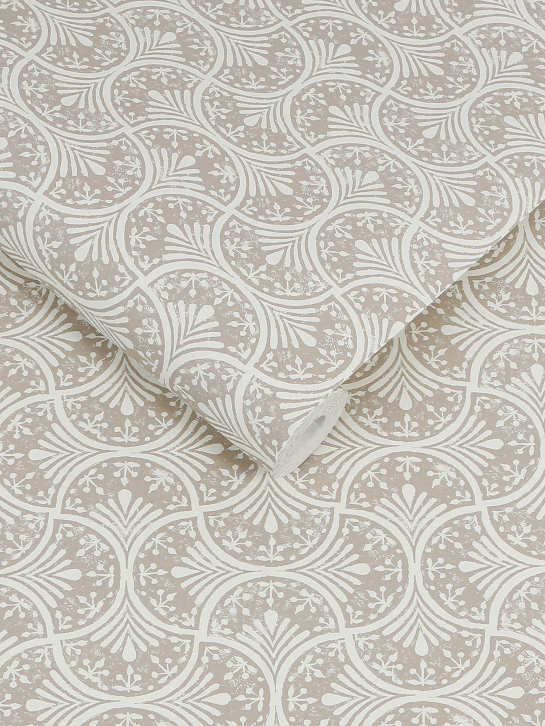 Graham & Brown Natural Hopwood Cottage wallpaper sample, UK version
