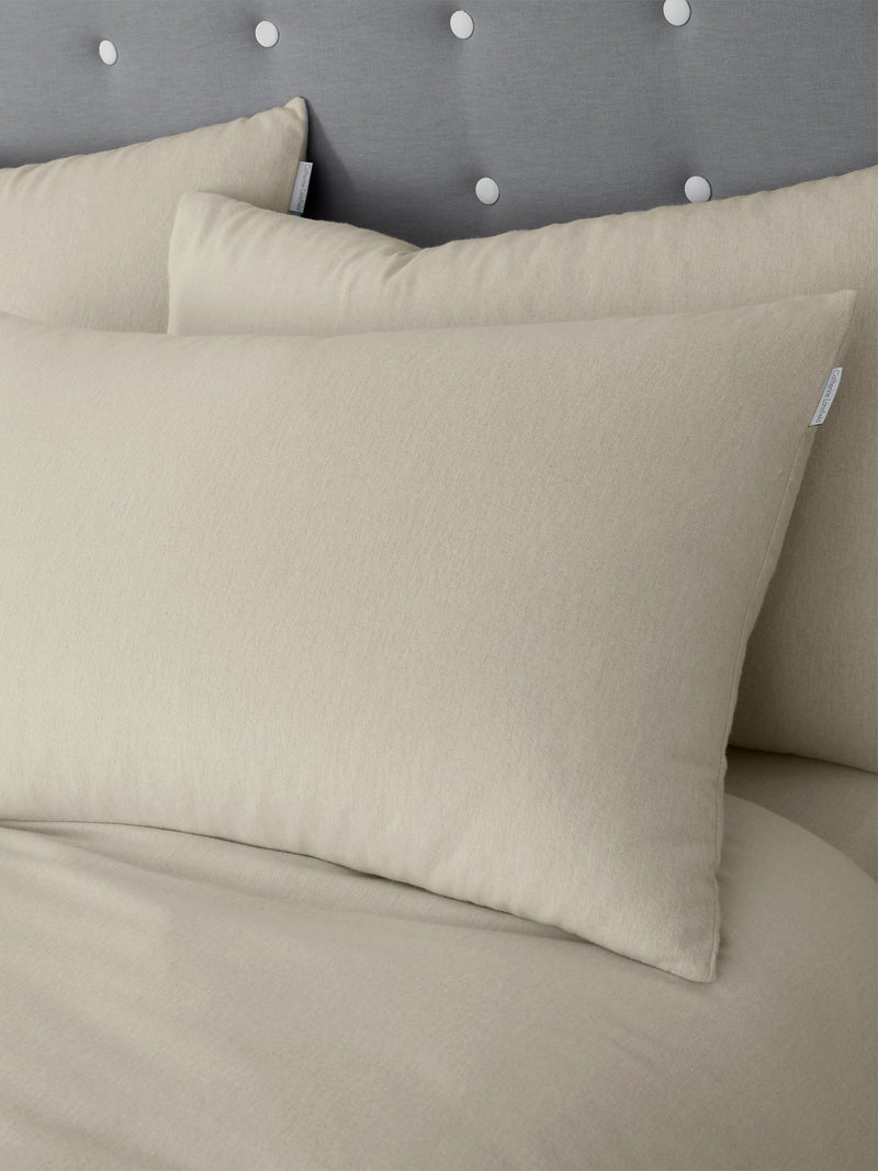 Catherine Lansfield Set of 2 Chambray Blue 100% Cotton Pillowcases 50x75 cm