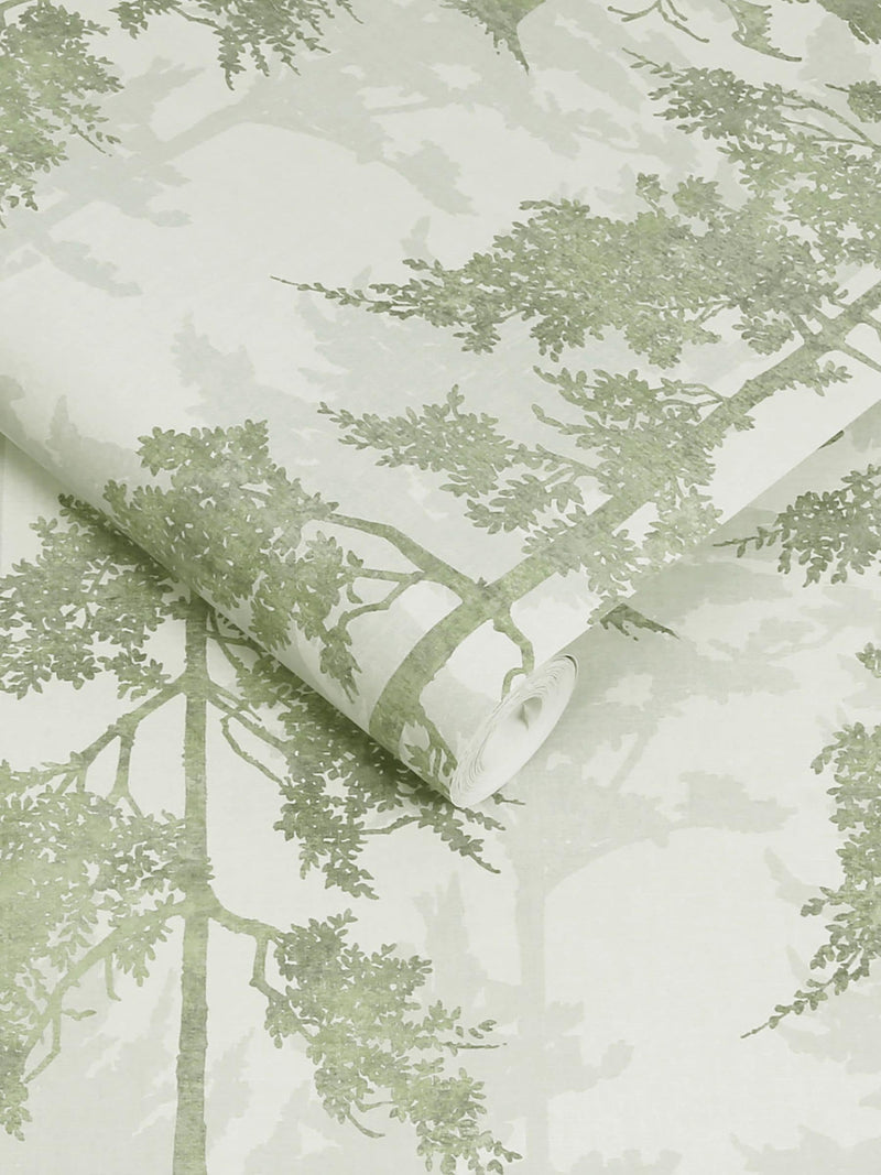 Graham & Brown Green Norse Forrest wallpaper sample - British product