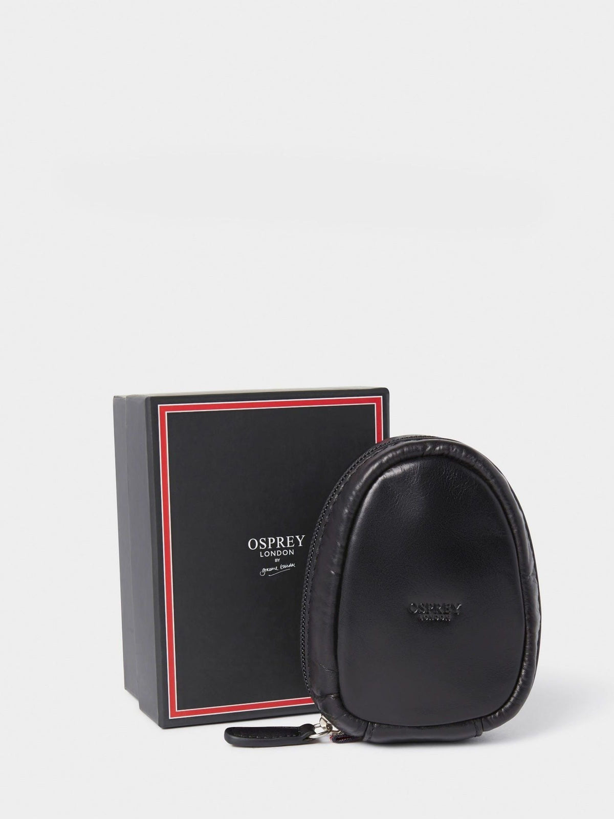 Osprey London black leather charger pouch (British brand)