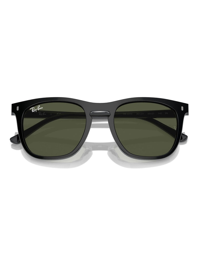 Ray-Ban RB2210 black square sunglasses, imported from the UK