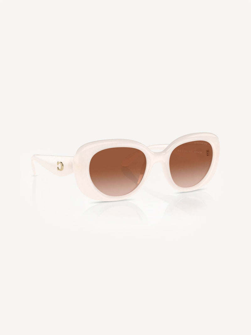 COACH white oval sunglasses Hc8391U - British product
