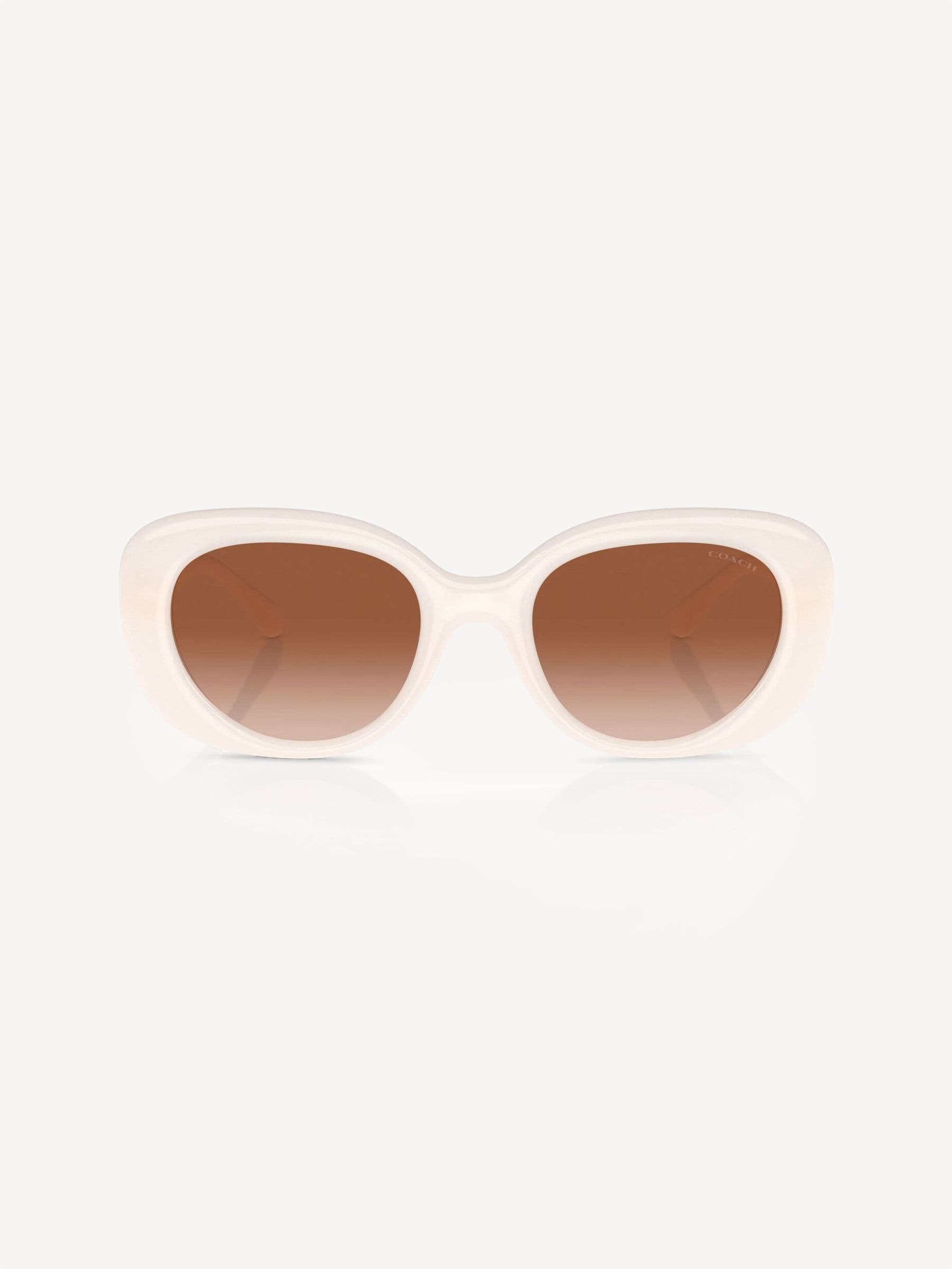 COACH white oval sunglasses Hc8391U - British product