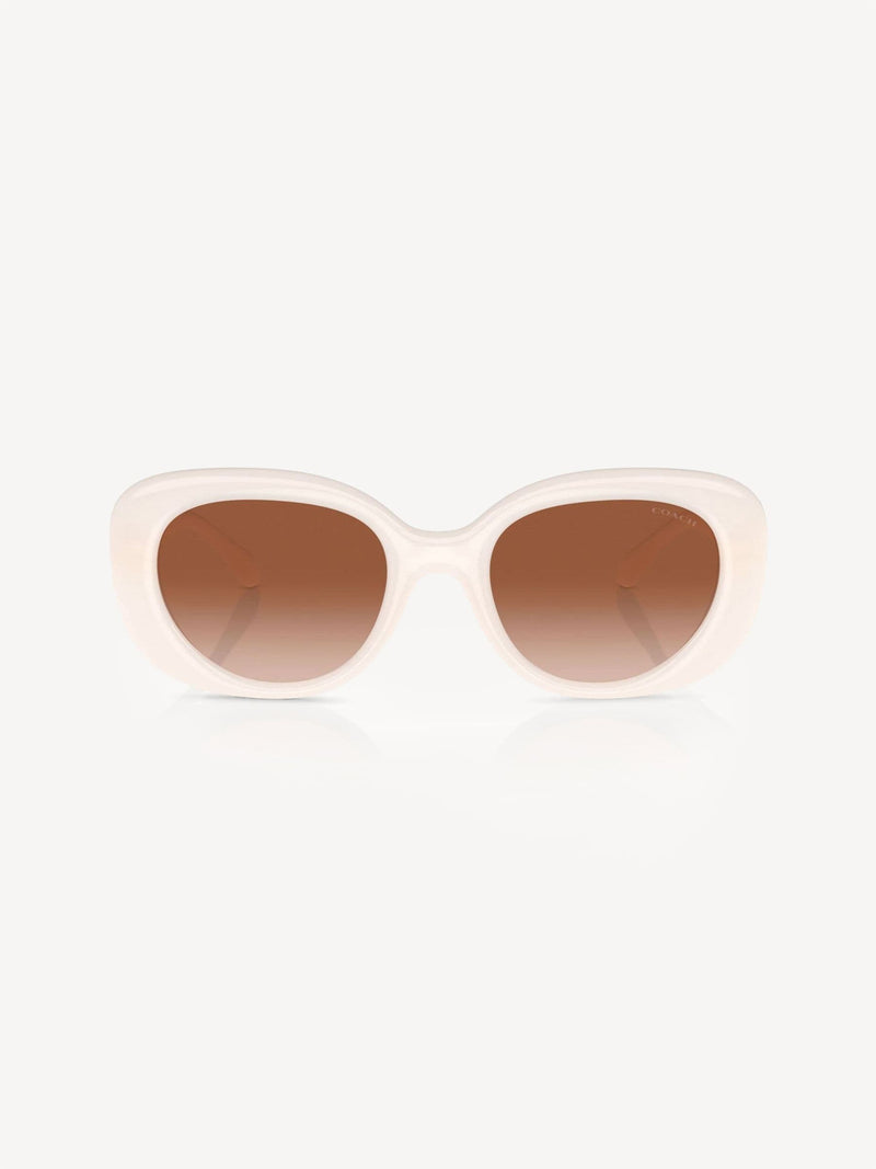 COACH white oval sunglasses Hc8391U - British product