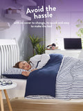 Slumberdown Coverless Comfort Navy Printed Stripe Duvet (British brand)