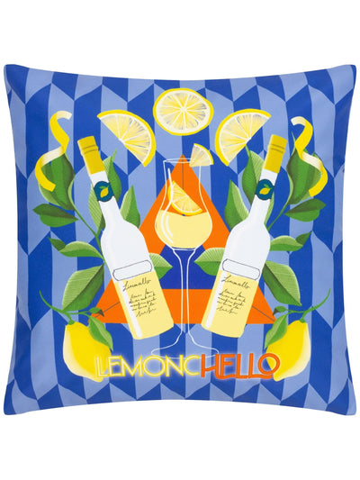 Next Furn Blue Limonchello Abstract Outdoor Cushion 43cm- Buy online at McGrocer