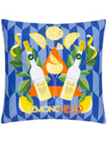 Furn Blue Limonchello Abstract outdoor cushion 43cm, UK version