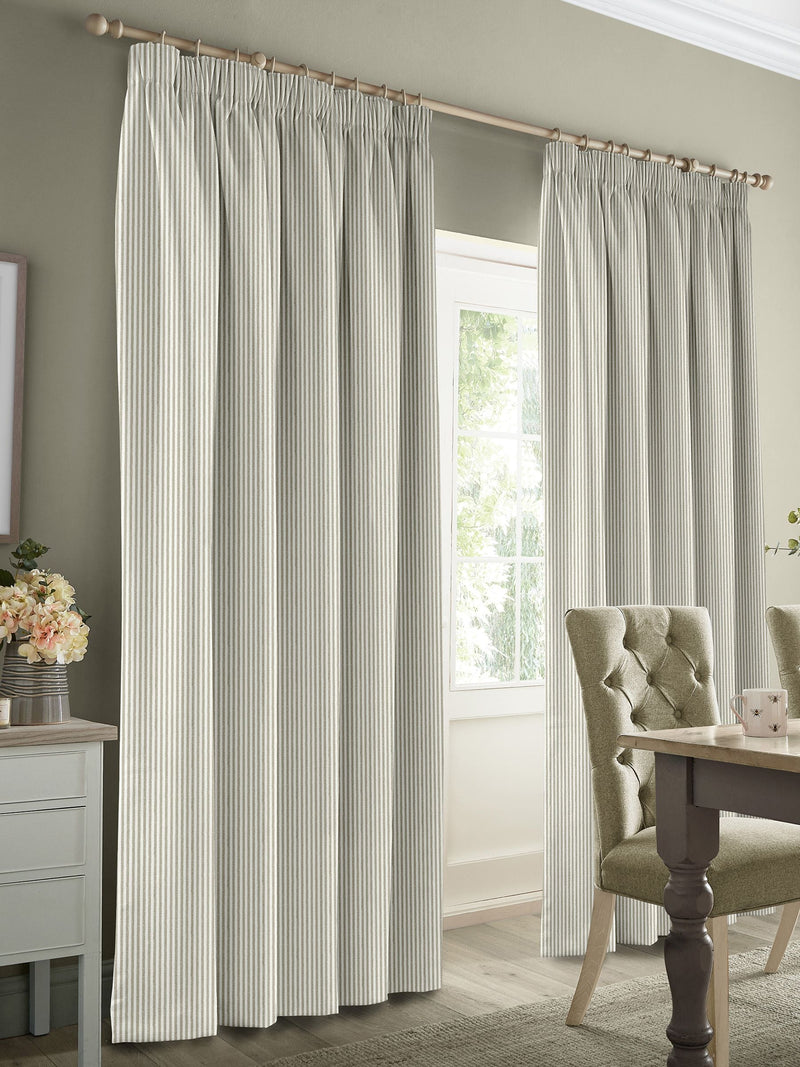Sophie Allport Natural Stamford Stripe curtains, UK version