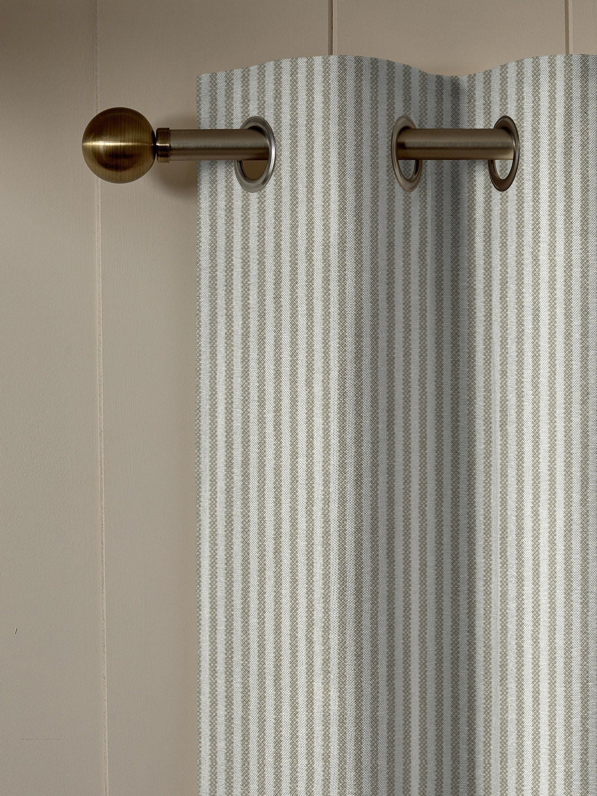 Sophie Allport Natural Stamford Stripe curtains, UK version