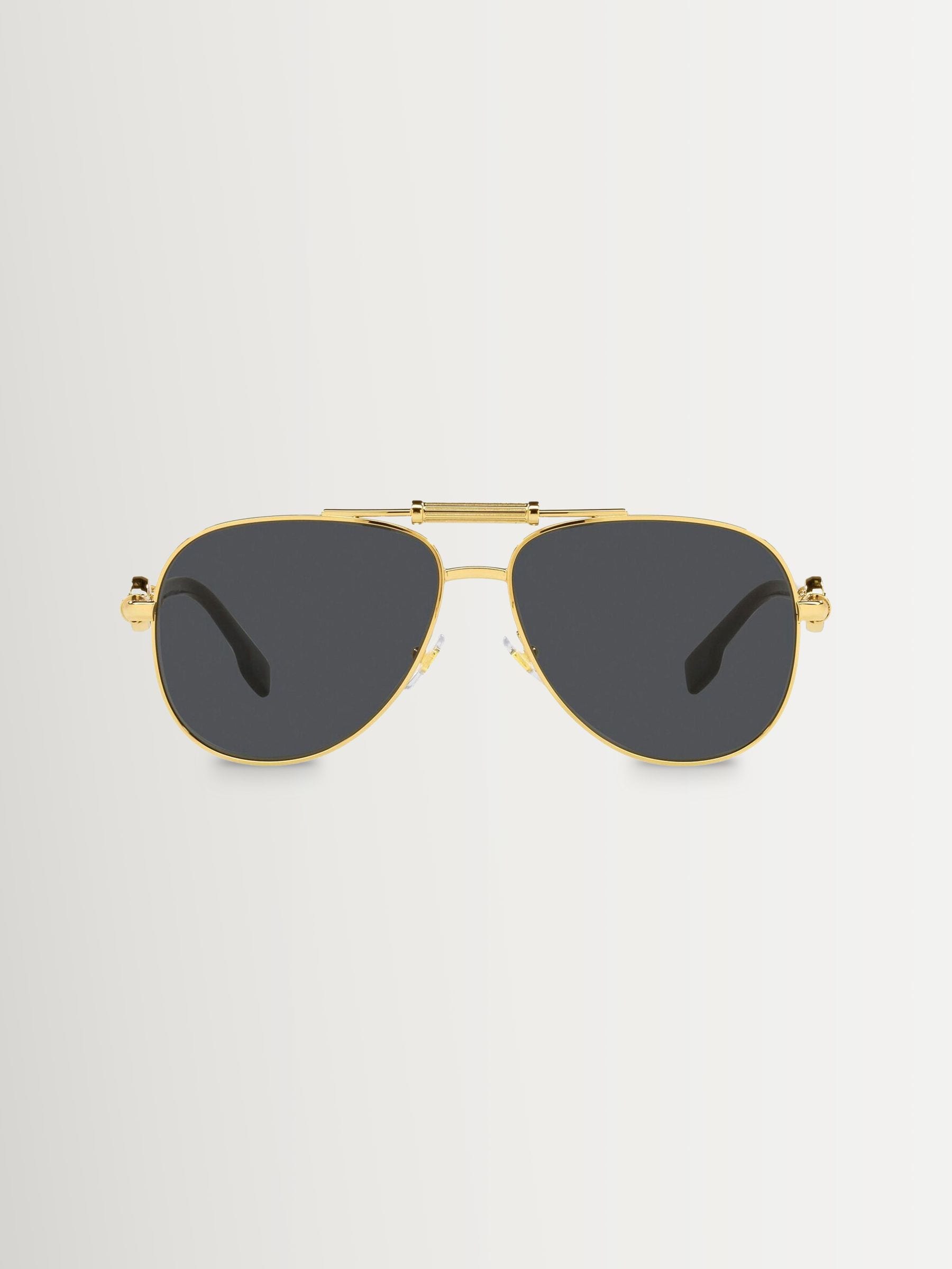 Versace Gold Ve2236 Pilot Sunglasses, imported from the UK