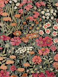 Graham & Brown Black Wallflower wallpaper sample, imported from the UK