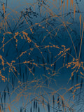 Clarissa Hulse Blue Meadow Grass French Copper wallpaper, imported from the UK