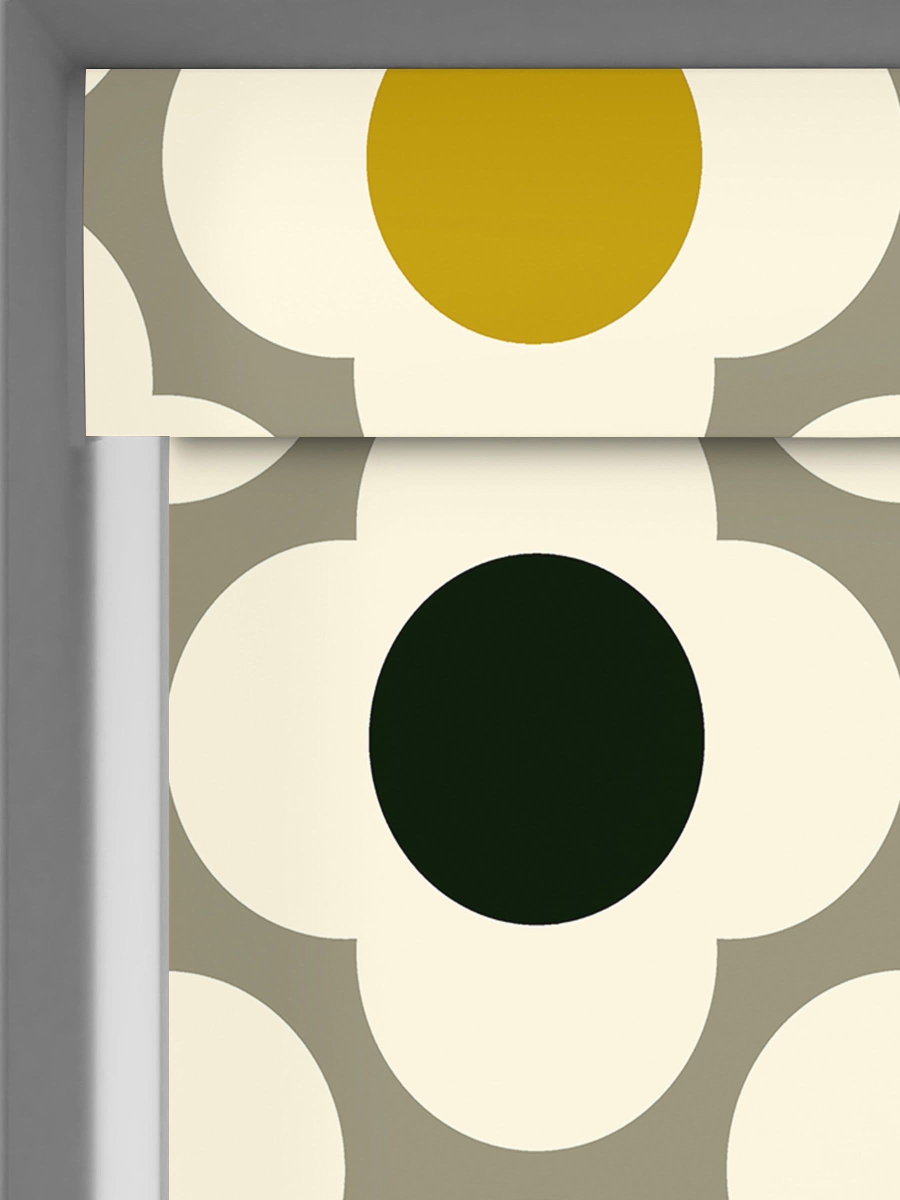 Orla Kiely yellow multi spot flower roller blind - British product