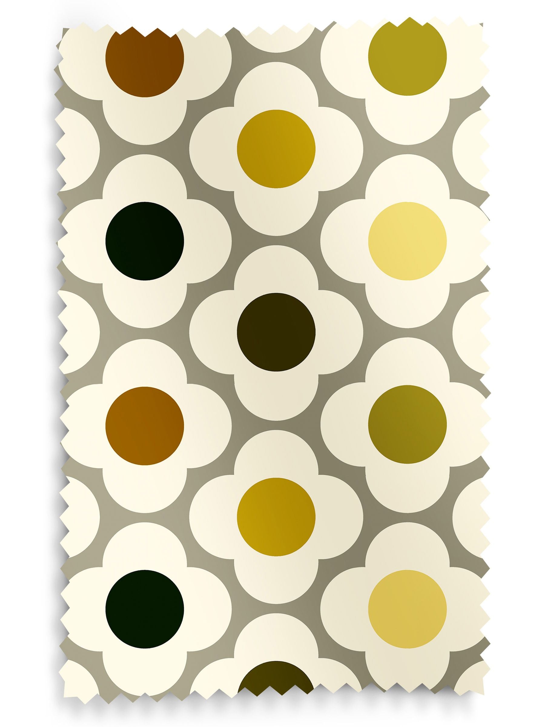 Orla Kiely yellow multi spot flower roller blind - British product