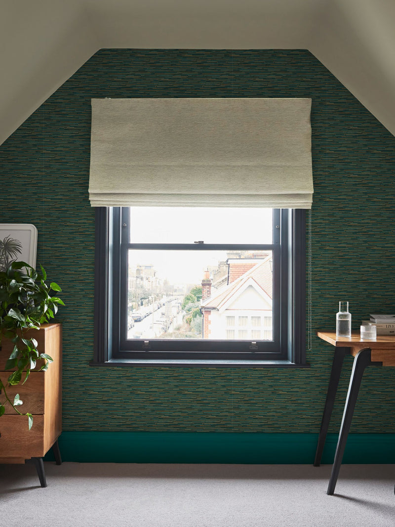 Graham & Brown Green Empress Grasscloth Wallpaper Sample - British product