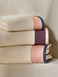 MADE.COM Pink/Purple Dax Border Towel