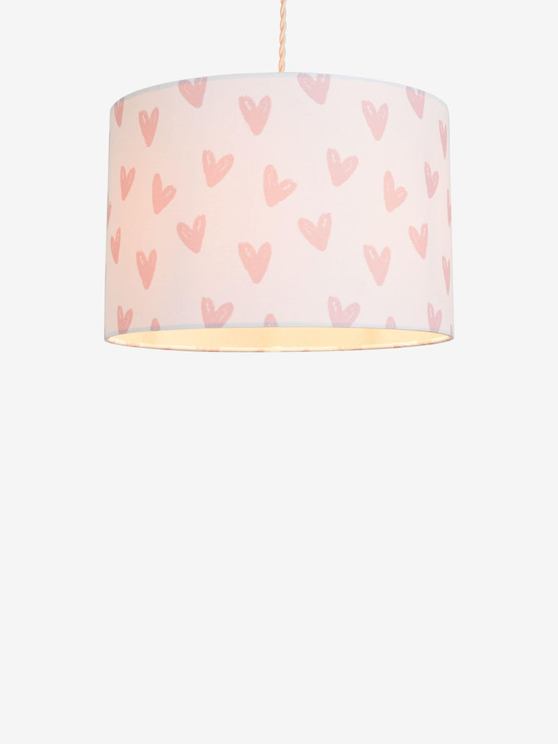 Pink Hearts easy fit ceiling lamp shade 30cm (British brand)