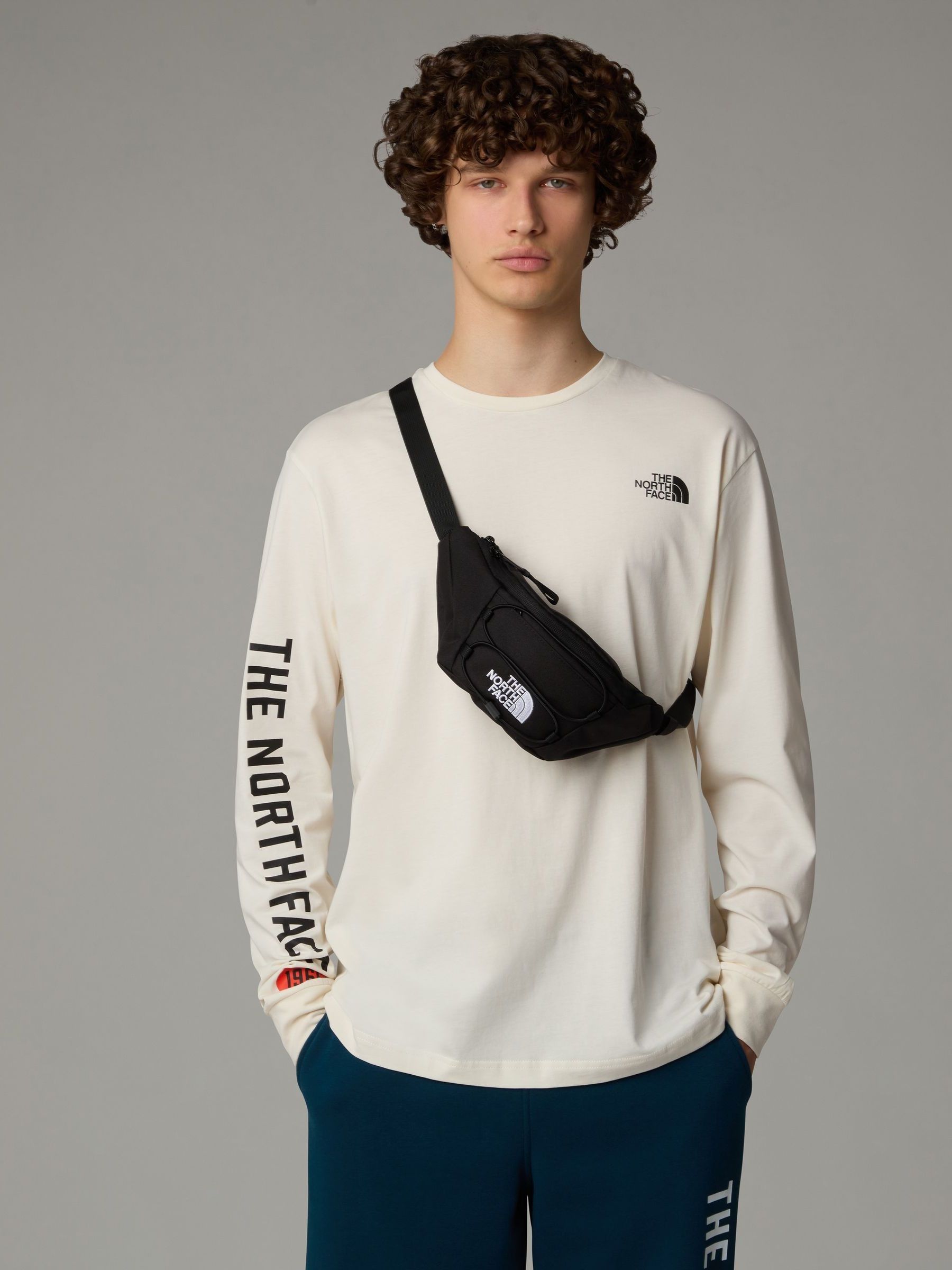 The North Face Jester lumbar cross-body bag black 28cm (British brand)