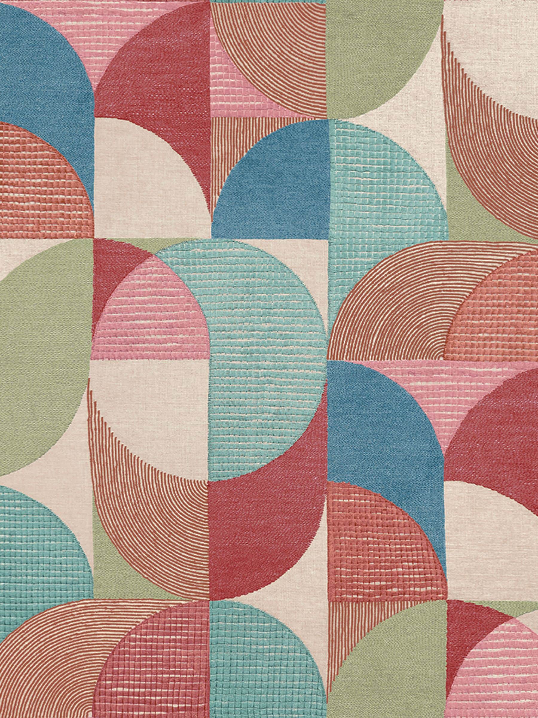 Graham & Brown wallpaper sample Red Stitch Craze, imported from the UK