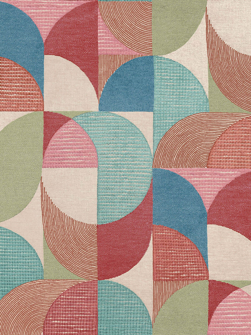 Graham & Brown wallpaper sample Red Stitch Craze, imported from the UK