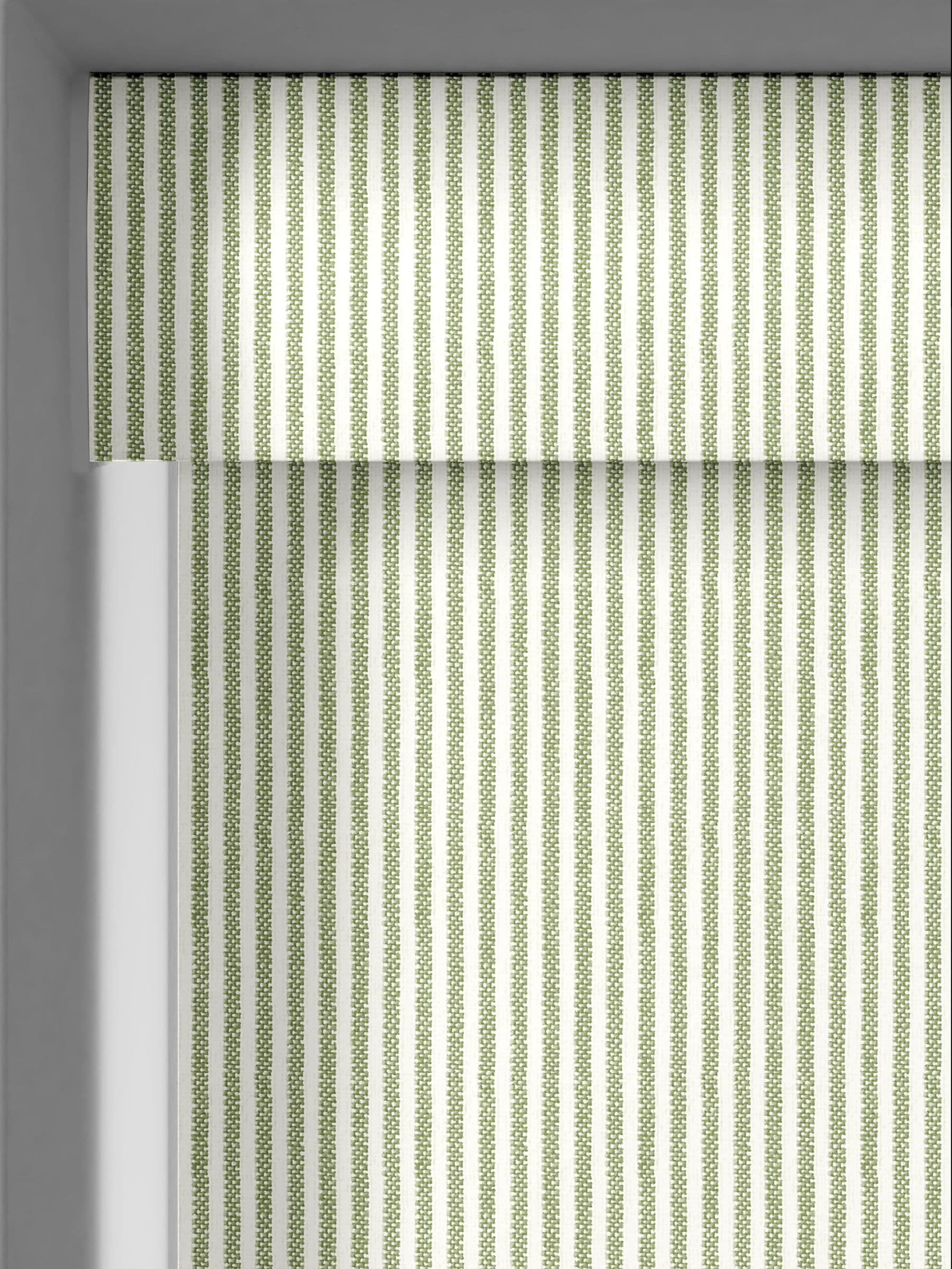 Sophie Allport made to measure roller blind sage green stripe, UK version