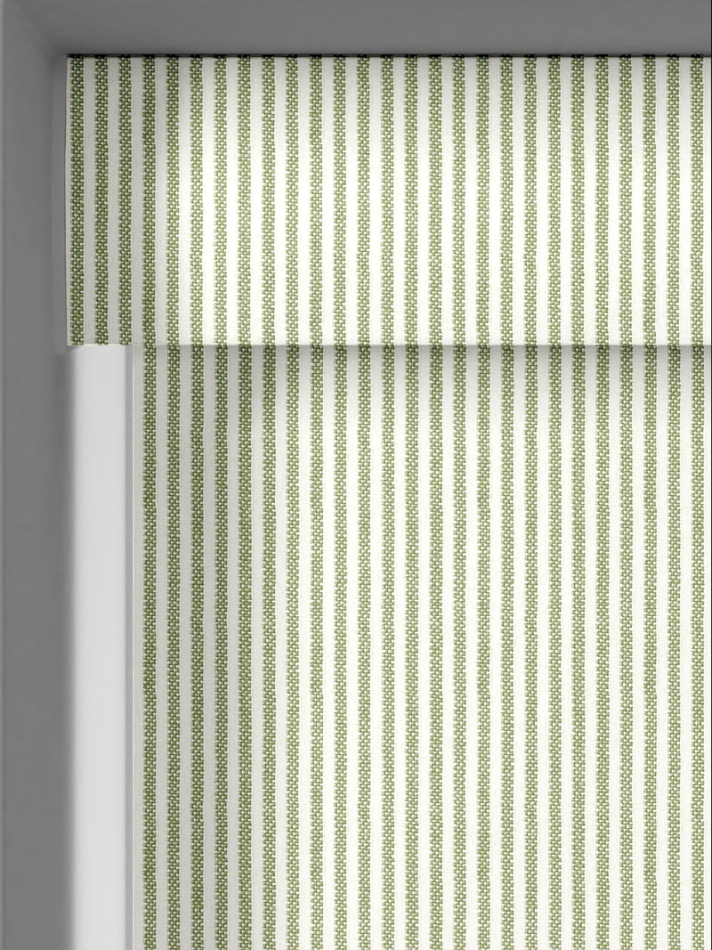 Sophie Allport made to measure roller blind sage green stripe, UK version