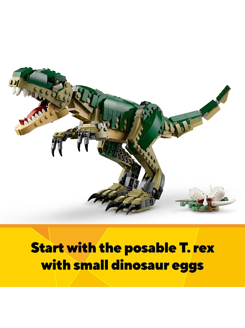 LEGO Creator 3in1 T-Rex dinosaur building set (British brand)