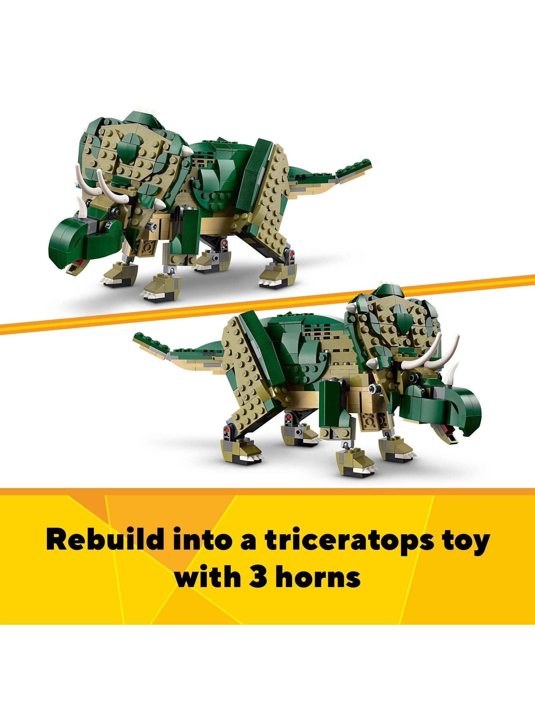 LEGO Creator 3in1 T-Rex dinosaur building set (British brand)