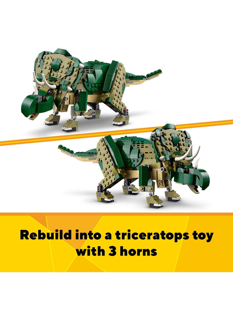 LEGO Creator 3in1 T-Rex dinosaur building set (British brand)