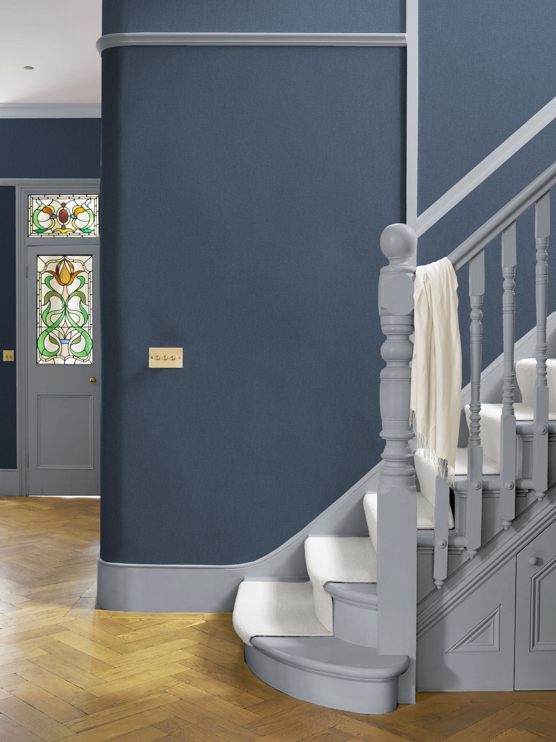 Graham & Brown denim country home wallpaper sample A4 (British brand)