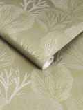 Graham & Brown Green Twyla wallpaper sample, UK version