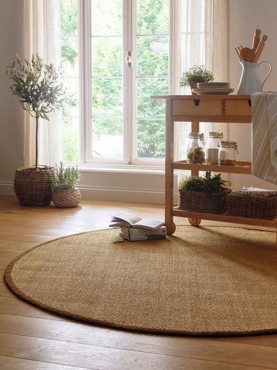 Next Origin Rugs Warm Natural Hand Woven Sisal Circle Rug 200x200cm- Buy online at McGrocer