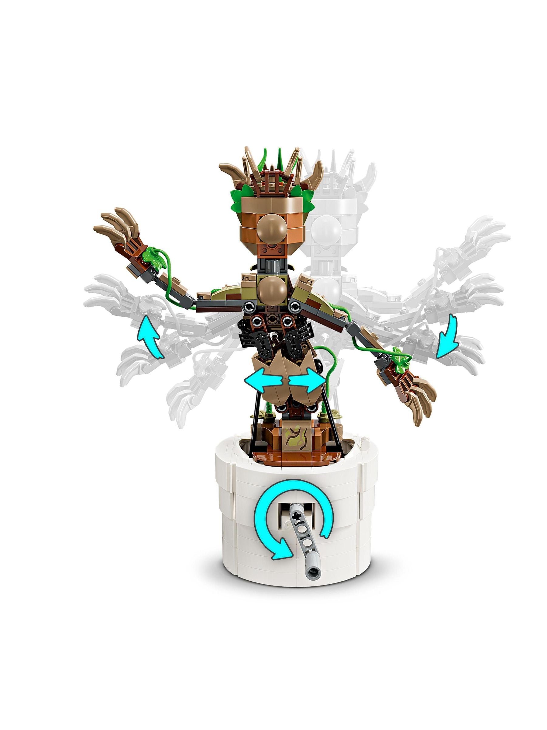 LEGO Marvel Dancing Groot buildable toy 459 pieces, imported from the UK