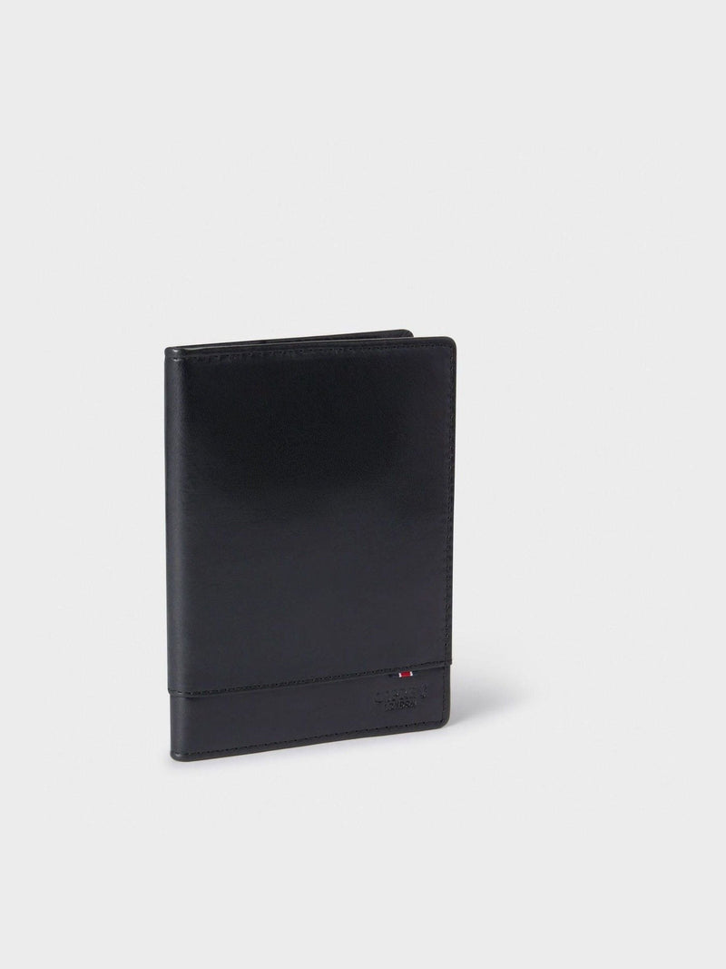 Osprey London black leather passport cover 13.5x10cm (British brand)