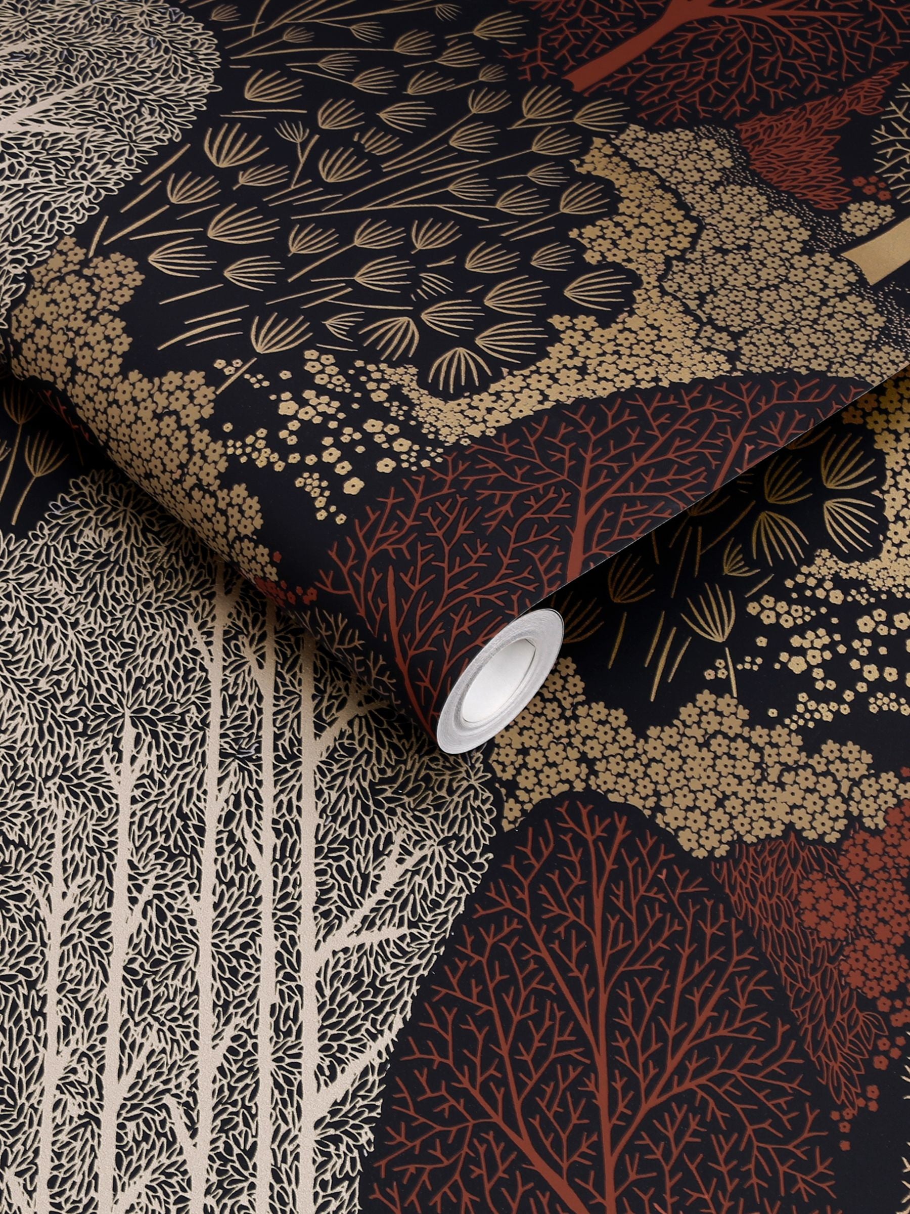 Graham & Brown Scandiscape Alizarin red wallpaper sample (British brand)
