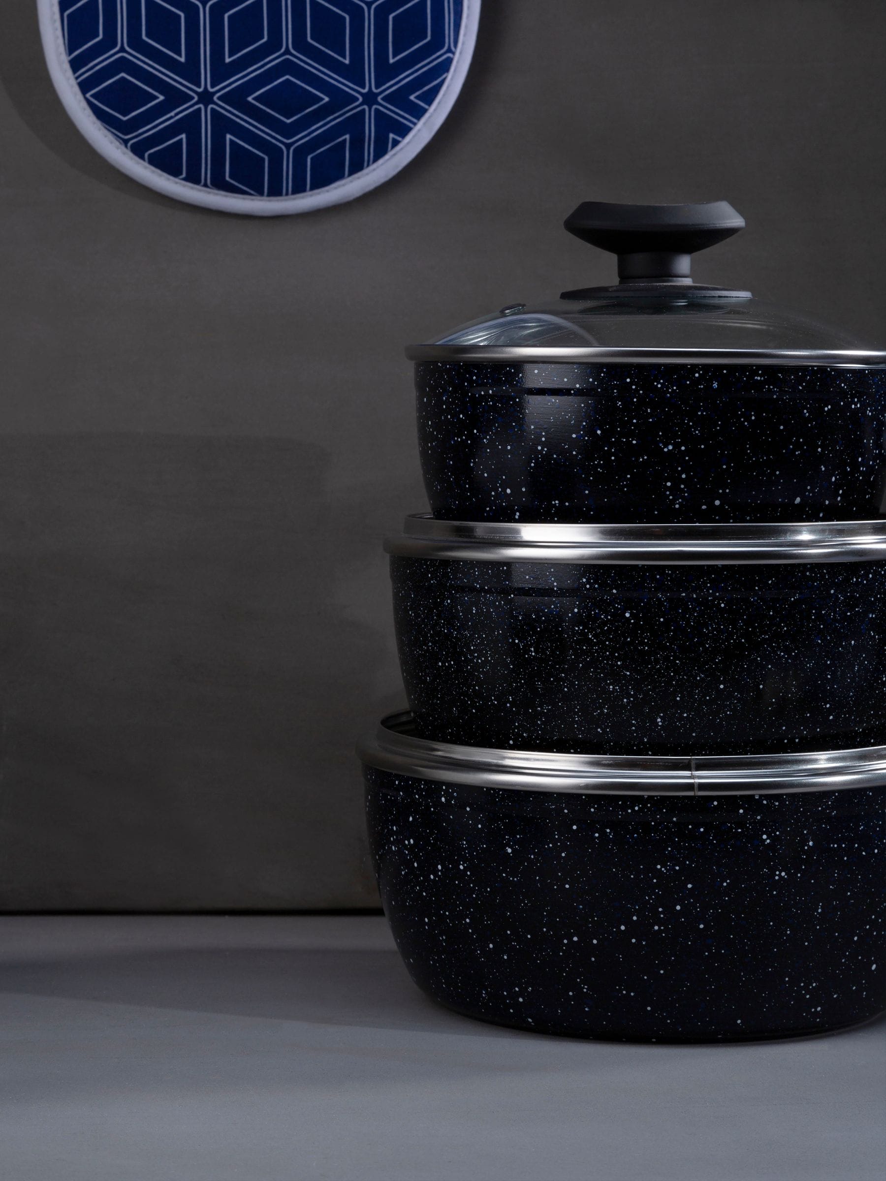 Maison by Premier Black Stoneflam 20cm saucepan - British product