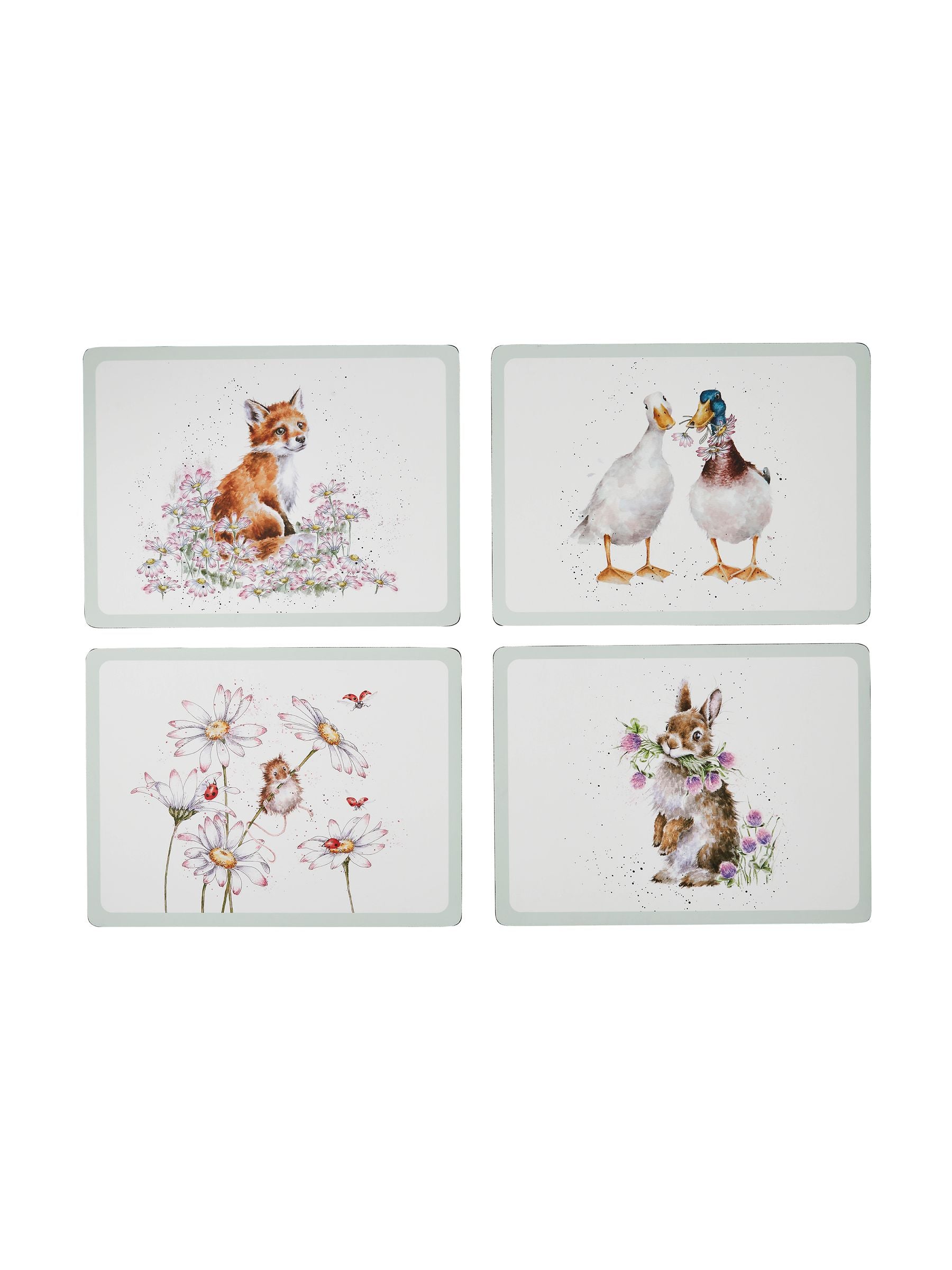 Royal Worcester Wrendale Designs Wildflowers placemats set of 4 40x29cm (British brand)